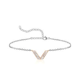 MOISS stříbrný náramek na nohu ROSE