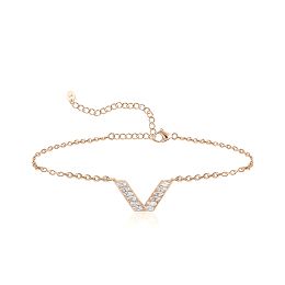 MOISS stříbrný náramek na nohu ROSE