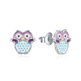 MOISS dětské stříbrné náušnice SMALT SOVA