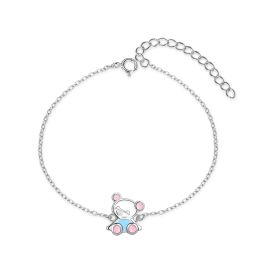 MOISS stříbrný náramek MEDVĚD SMALT