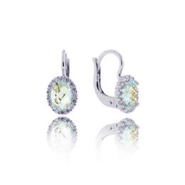 MOISS náušnice z bílého zlata TOPAZ