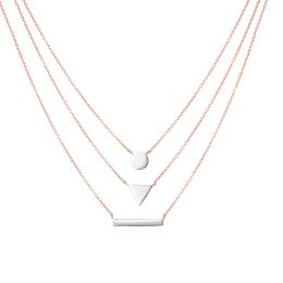 MOISS stříbrný náhrdelník ROSE GOLD