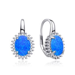 MOISS stříbrné náušnice OPÁL