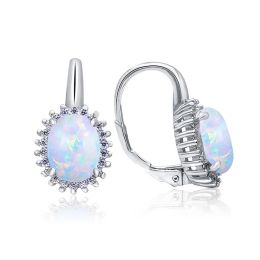 MOISS stříbrné náušnice OPÁL