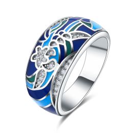 MOISS smaltový stříbrný prsten