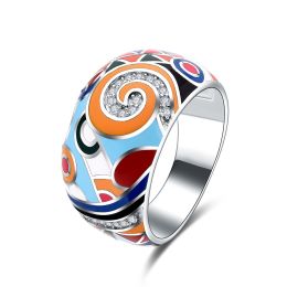 MOISS smaltový stříbrný prsten