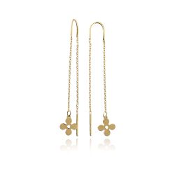 MOISS náušnice ze žlutého zlata KVĚTINA
