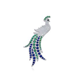 MOISS stříbrná brož PÁV