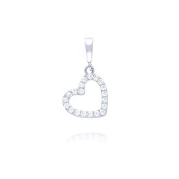MOISS přívěsek z bílého zlata SRDCE