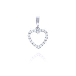 MOISS přívěsek z bílého zlata SRDCE