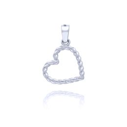 MOISS přívěsek z bílého zlata SRDCE