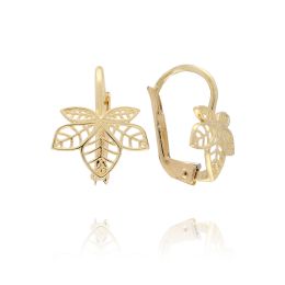 MOISS náušnice ze žlutého zlata LIST