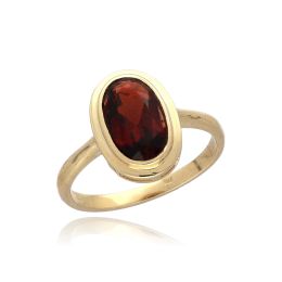 MOISS prsten ze žlutého zlata GRANÁT