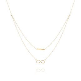 MOISS náhrdelník ze žlutého zlata NEKONEČNO