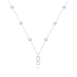 MOISS náhrdelník z bílého zlata NEKONEČNO
