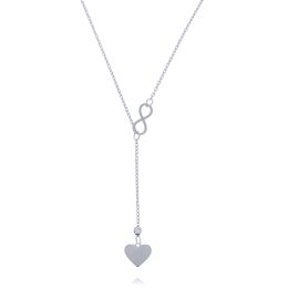 MOISS náhrdelník z bílého zlata SRDCE