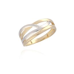 MOISS prsten ze žlutého zlata BICOLOR