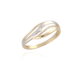 MOISS prsten ze žlutého zlata BICOLOR