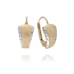 MOISS náušnice ze žutého zlata BICOLOR