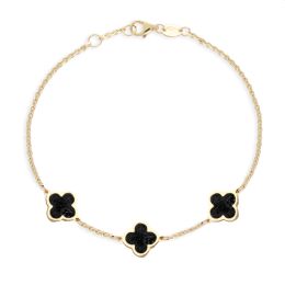 MOISS náramek ze žlutého zlata ONYX