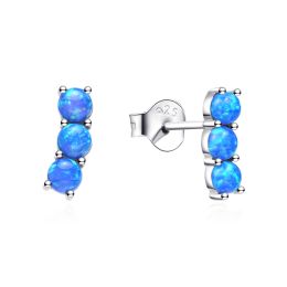 MOISS stříbrné náušnice OPÁL