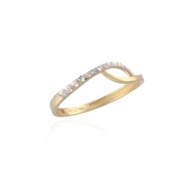 MOISS prsten ze žlutého zlata BICOLOR