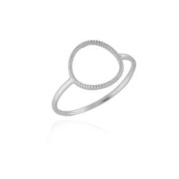 MOISS prsten z bílého zlata KRUH