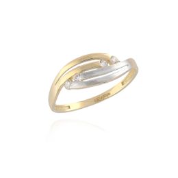 MOISS prsten ze žlutého zlata BICOLOR