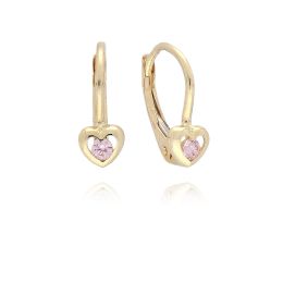 MOISS náušnice ze žlutého zlata SRDCE