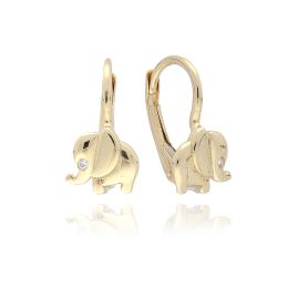MOISS náušnice ze žlutého zlata SLON