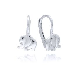 MOISS náušnice z bílého zlata SLON