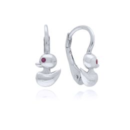 MOISS náušnice z bílého zlata KAČENKA