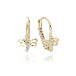 MOISS náušnice ze žlutého zlata VÁŽKA