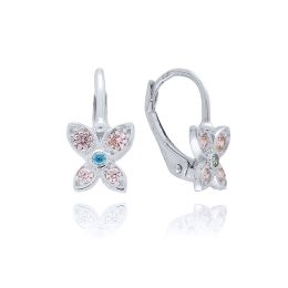 MOISS dětské náušnice z bílého zlata MOTÝL