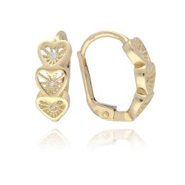 MOISS náušnice ze žlutého zlata SRDCE