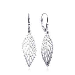 MOISS stříbrné náušnice LIST