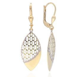 MOISS náušnice ze žlutého zlata BICOLOR