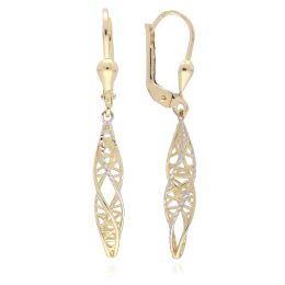 MOISS náušnice ze žlutého zlata BICOLOR