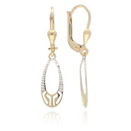 MOISS náušnice ze žlutého zlata BICOLOR
