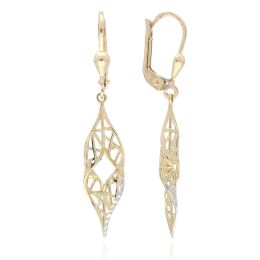 MOISS náušnice ze žlutého zlata BICOLOR