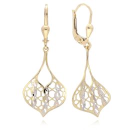 MOISS náušnice ze žlutého zlata BICOLOR