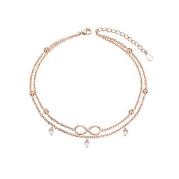 MOISS stříbrný náramek na nohu NEKONEČNO