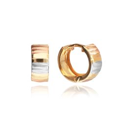 MOISS náušnice ze žlutého zlata TRICOLOR