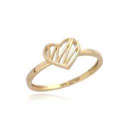 MOISS prsten ze žlutého zlata SRDCE