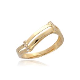 MOISS prsten ze žlutého zlata BICOLOR
