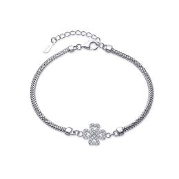 MOISS stříbrný náramek ČTYŘLÍSTEK