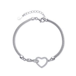 MOISS stříbrný náramek SRDCE