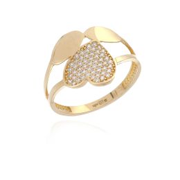 MOISS prsten ze žlutého zlata SRDCE