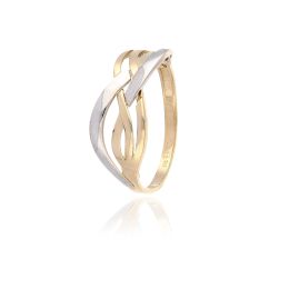 MOISS prsten ze žlutého zlata BICOLOR