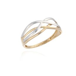 MOISS prsten ze žlutého zlata BICOLOR